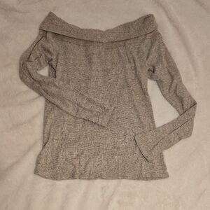Acemi Off-Shoulder Sweater - Tan